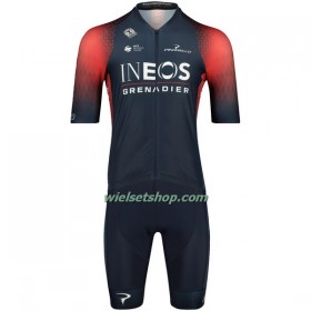 Fietskleding (Fietsshirt + Korte Koersbroek) 2023 INEOS Grenadiers - Donkerblauw